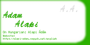 adam alapi business card